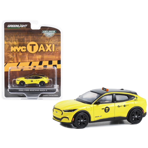 Greenlight 1/64 NYC Taxi Mustang Mach-E - Yellow/Black