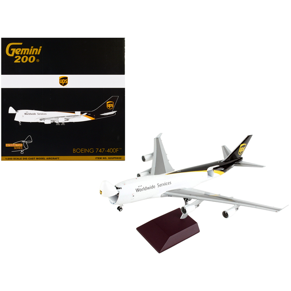 Geminijets UPS 747-400F 1/200 Scale Diecast - Open Cargo Doors!