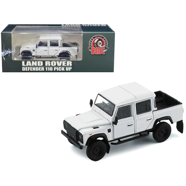 BM Creations Land Rover Defender 110 Pickup Truck White 1/64
