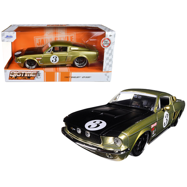 Jada 1967 Ford Shelby GT-500 #3 Gold/Matte Black 1:24 Scale
