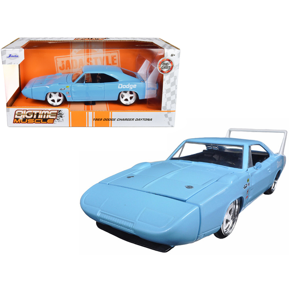 Jada 1969 Dodge Charger Daytona Light Blue 1/24 Diecast Model