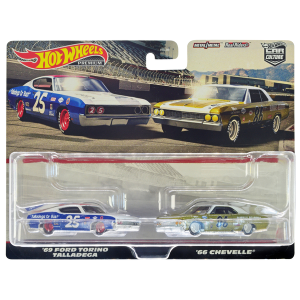 Hot Wheels Classic Cruisers: 1969 Ford Torino & 1966 Chevy Chevelle Set