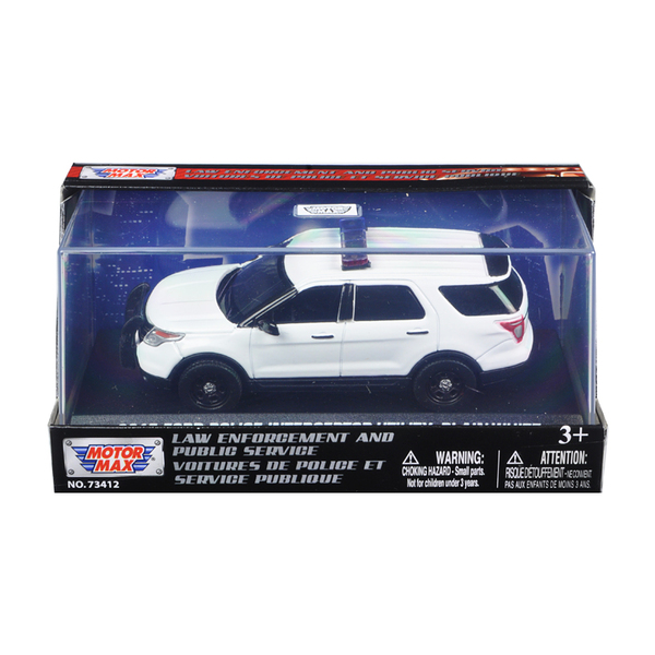 Motormax 2015 Ford Police Interceptor Utility White 1/43 Scale