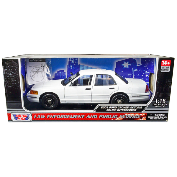 Motormax 2001 Ford Crown Victoria Police Kit 1/18 Scale