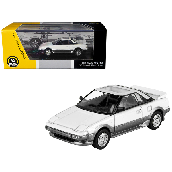 Paragon 1/64 1985 Toyota MR2 MK1 Model - White/Silver