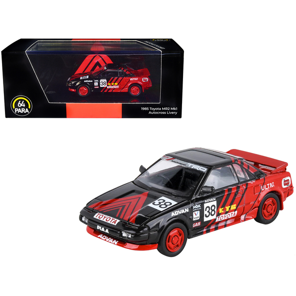 Paragon 1985 Toyota MR2 MK1 Autocross Red/Black 1/64 Diecast