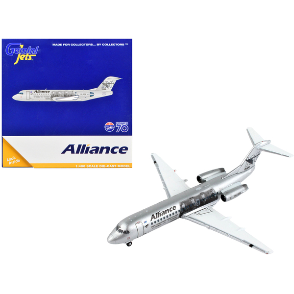 GeminiJets Fokker F70 Alliance Airlines Silver 1/400