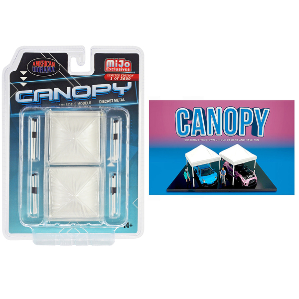 American Diorama White Canopy Set - 1/64 Scale