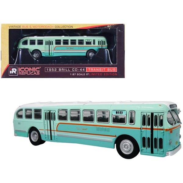 Iconic Replicas 1952 CCF-Brill Transit Bus HO Scale DC Transit