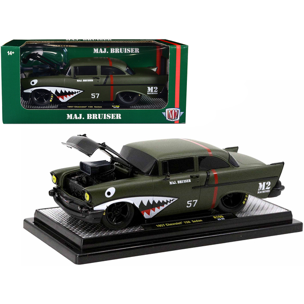 M2 Machines 'Major Bruiser' 1957 Chevy 150: Matt Green 1/24