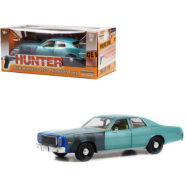 Greenlight 1977 Plymouth Fury "Hunter" Turquoise 1/24 Scale