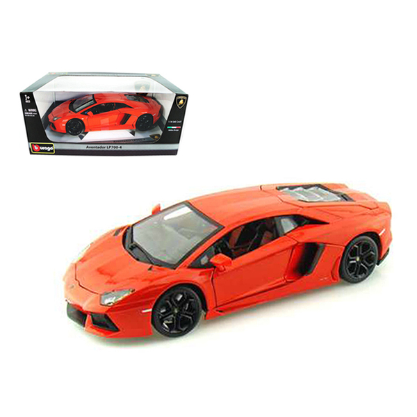 Bburago 2012 Lamborghini Aventador LP700-4 1/18 Diecast Car - Orange