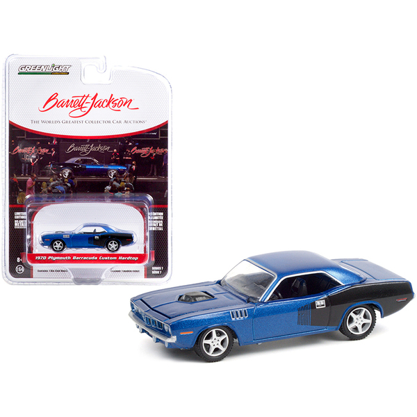 Greenlight 1970 Plymouth Barracuda - Blue Metallic, 1/64