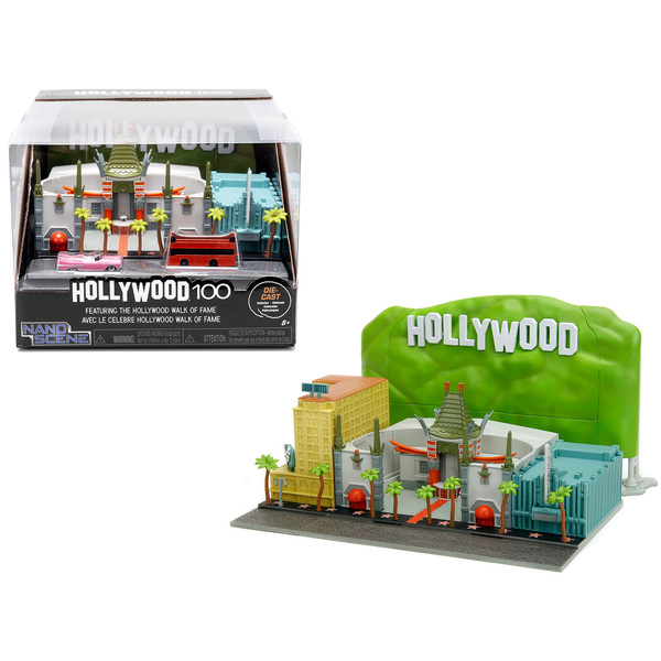 Jada Hollywood Walk of Fame Diorama & Pink Convertible