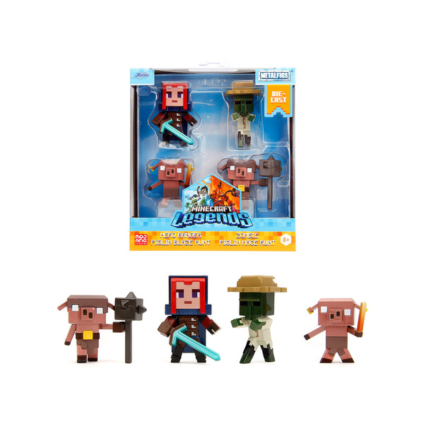 Jada Metalfigs Minecraft Legends Diecast Figures (4 Pc)