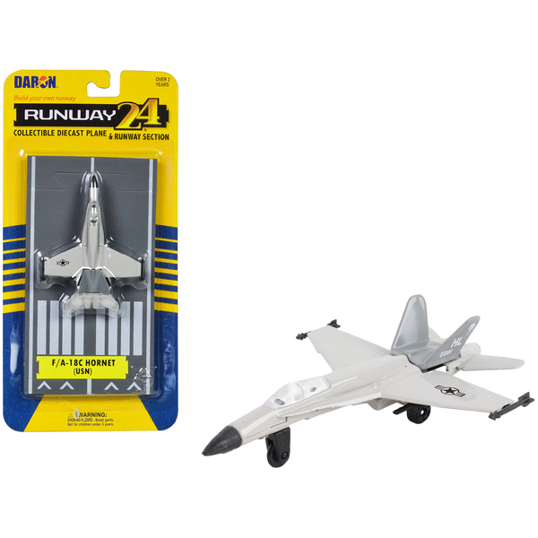 Runway24 F/A-18C Hornet US Navy - Gray, 4.25" L