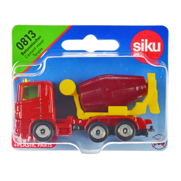 Siku Red & Yellow Cement Mixer - 3.125" Long