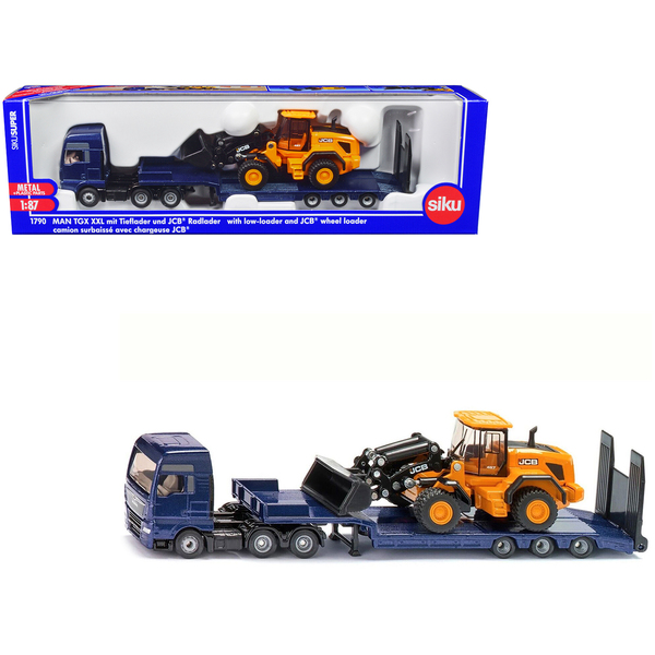 Siku MAN Truck & JCB Loader - Blue/Yellow 1/87 Scale