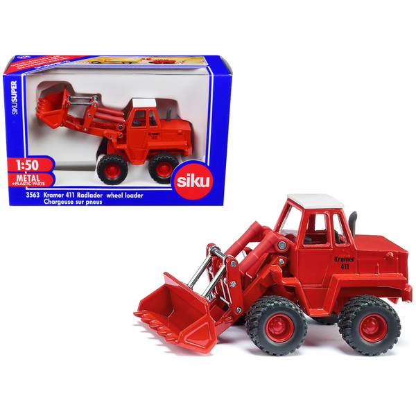 Siku Kramer 411 Wheel Loader - Red & White 1/50