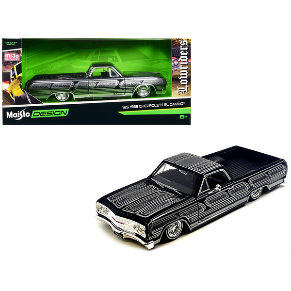 Maisto 1965 Chevrolet El Camino Lowrider - Black Metallic 1:25