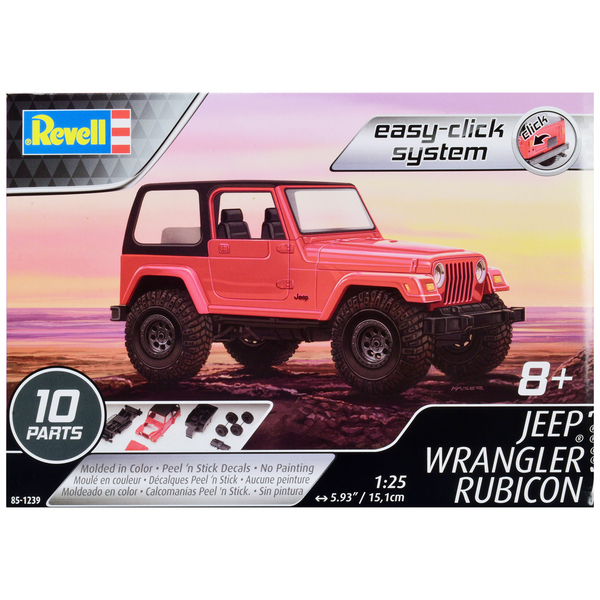 Revell Easy-Click Jeep Wrangler Rubicon 1/25 Scale Kit