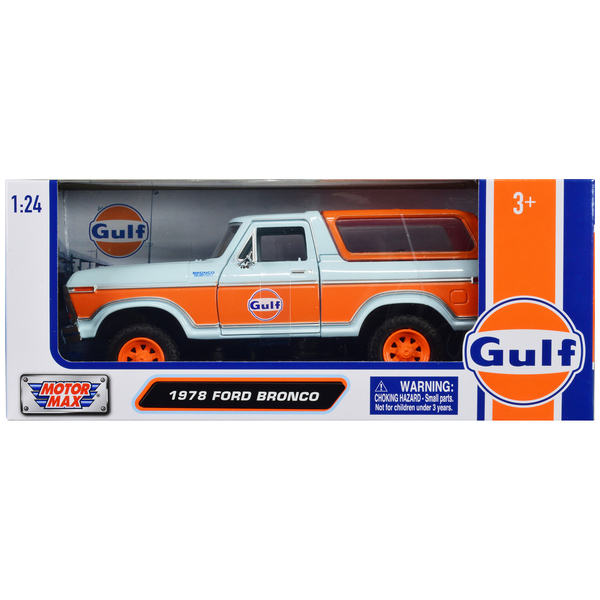 Motormax '78 Ford Bronco Gulf Oil 1/24 Diecast Model