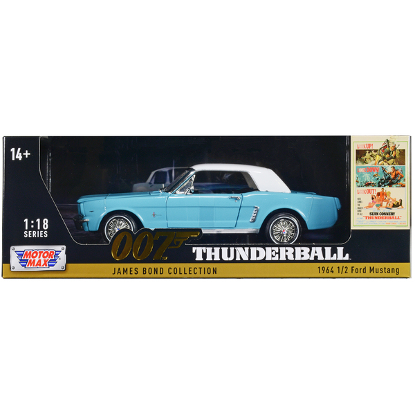 Motormax 1964 1/2 Ford Mustang "Thunderball" 1/18 Scale Diecast