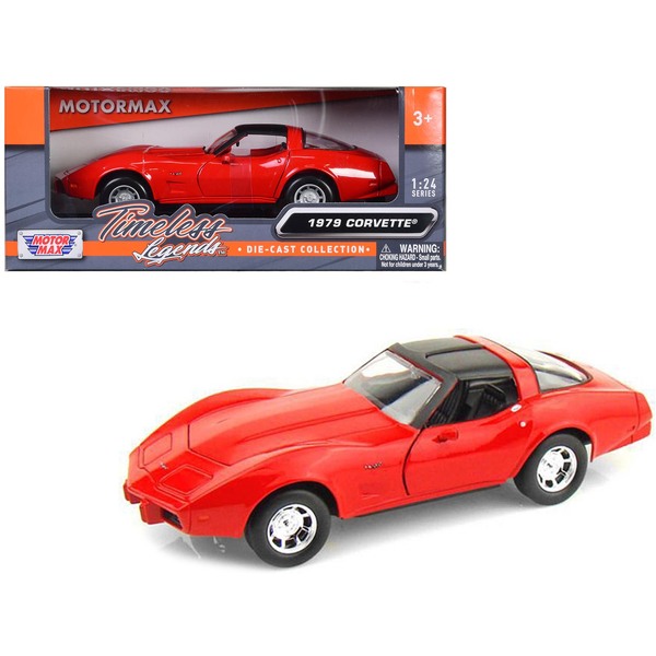 Motormax 1979 Chevrolet Corvette Red 1/24 Scale Diecast Model