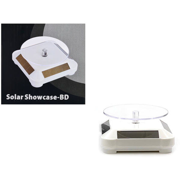 Solar Rotating Display Stand 3.5" White Base for 1:64 Models