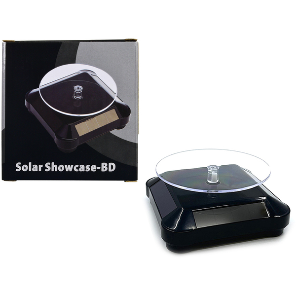 Solar Rotating Display Stand 3.5" Black Base for 1:64 Models