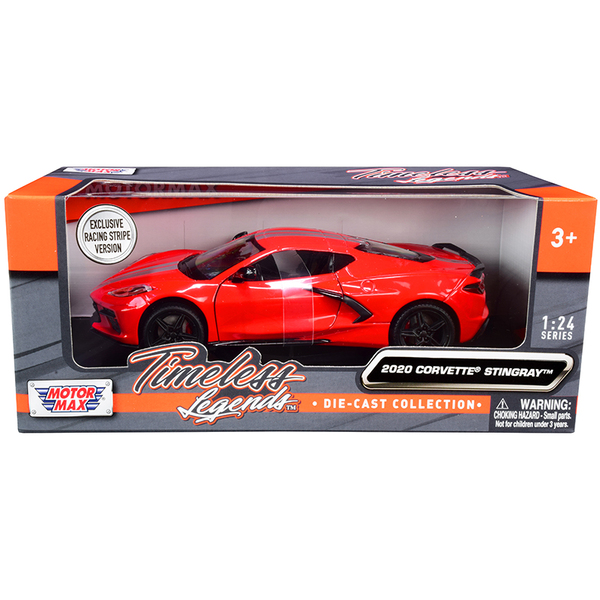 Motormax 2020 Corvette C8 Stingray Red/Silver 1/24 Diecast