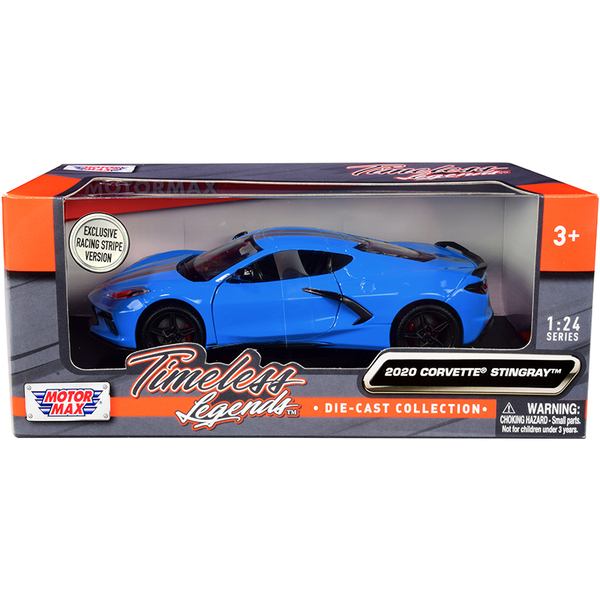 Motormax 2020 Corvette C8 Stingray Blue/Silver 1/24 Diecast