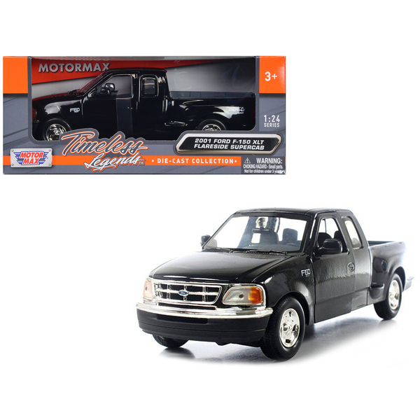 Motormax 2001 Ford F-150 XLT Black 1/24 Diecast Truck
