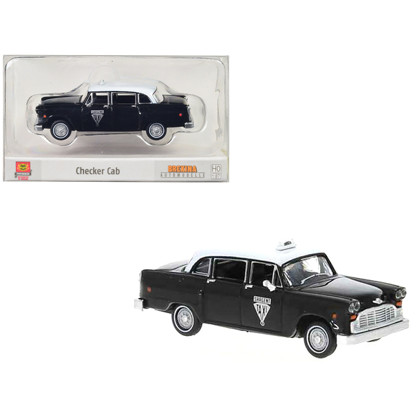 Brekina 1974 Checker Cab "Winnipeg" Black & White HO Model
