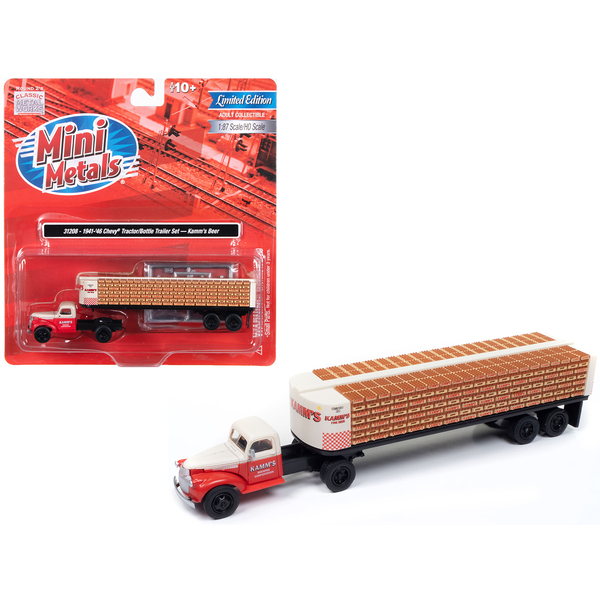 Classic Metal Works HO Chevy Tractor & Kamm's Beer Trailer