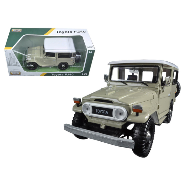 Motormax Toyota FJ40 Beige/White 1/24 Diecast