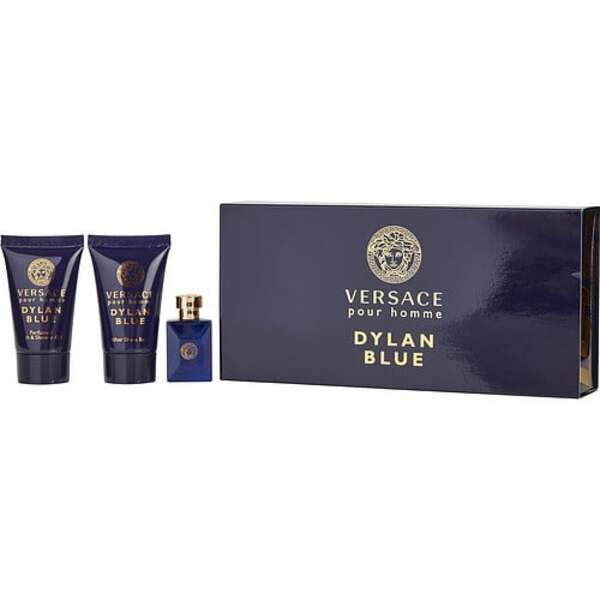 Versace Dylan Blue Mini Trio for Men: Eau de Toilette, Shower Gel & Aftershave Balm