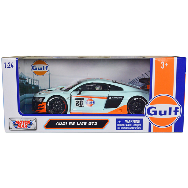Motormax Audi R8 LMS GT3 #28 Gulf Oil 1/24 Scale Model Car