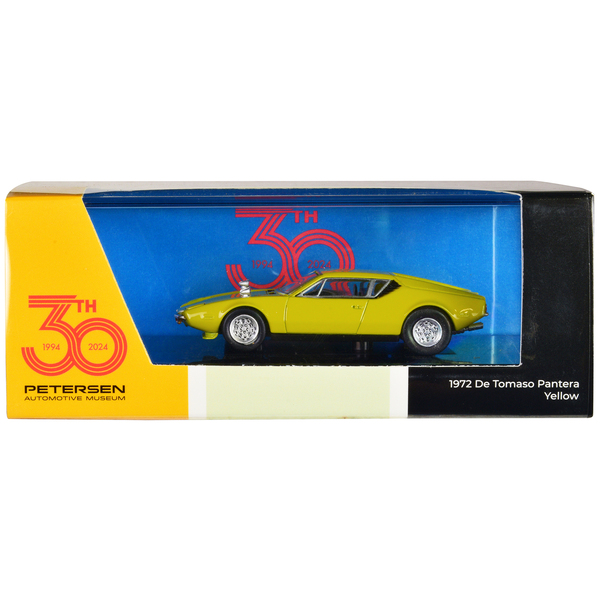 Paragon 1972 De Tomaso Pantera Yellow Petersen Museum Diecast