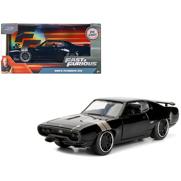 Jada Fast & Furious F8 Dom's Plymouth GTX Diecast - Black/Silver
