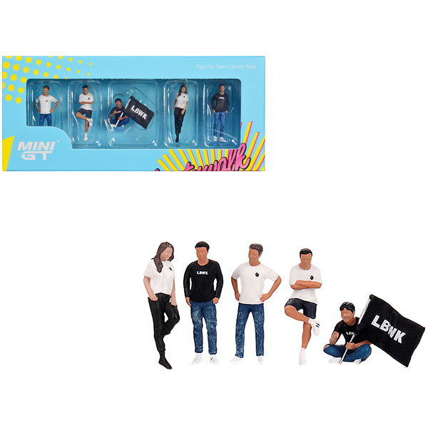 Mini GT 'Team Liberty Walk' 5-Piece Figure Set 1/64 Scale