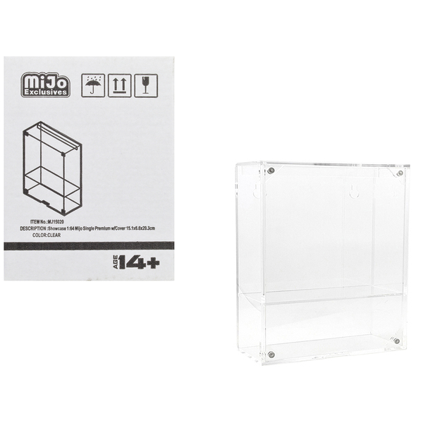 Mijo Exclusives 1/64 Scale Model Car Display Case with Shelf