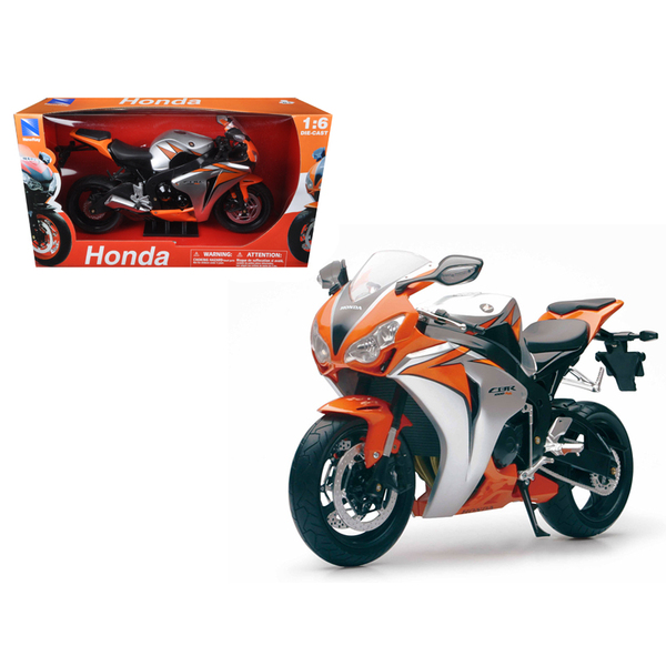 New Ray 2010 Honda CBR 1000RR 1:6 Scale Motorcycle - Orange/Silver