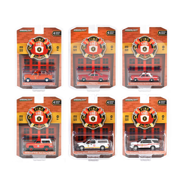 Greenlight Fire & Rescue 1:64 Car Set (6 Pieces)