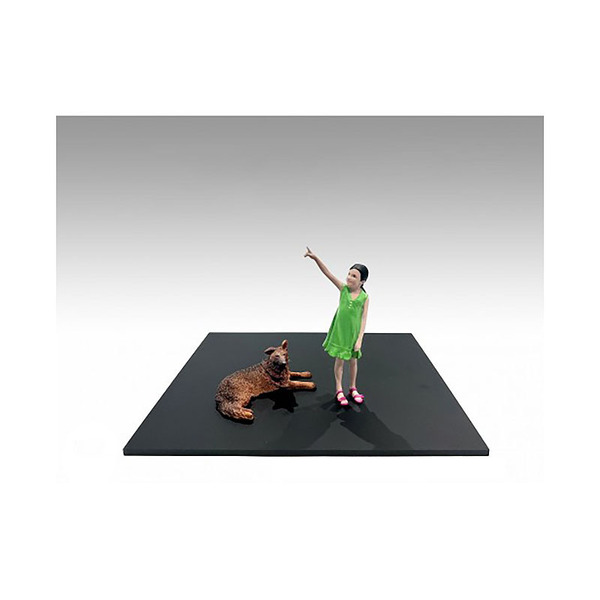 American Diorama Figure18 Series 1 - Figure 703 (Girl & Dog)