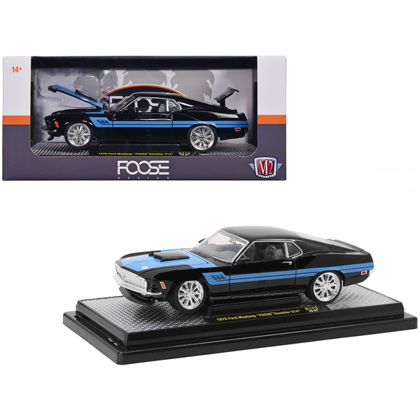 M2 Machines 1970 Ford Mustang Gambler 514 - Black/Blue