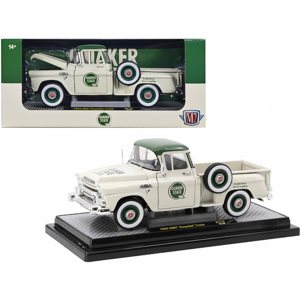M2 Machines 1958 GMC Stepside Pickup Truck - Light Beige/Green