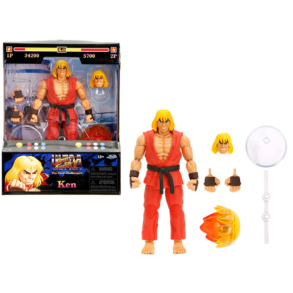 Jada Street Fighter II Ken 6" Action Figure - Fully Articulated