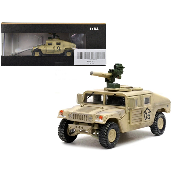 Panzerkampf M1046 HUMVEE TOW Missile Carrier 1/64 Desert Camo