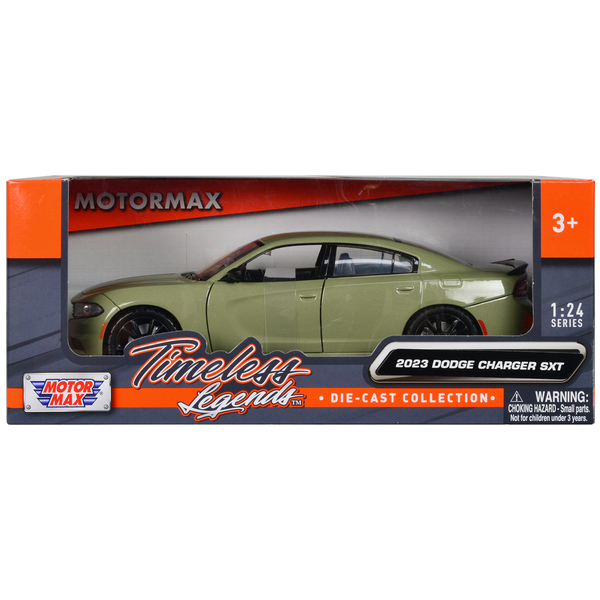 Motormax 2023 Dodge Charger SXT Green Metallic 1/24 Diecast